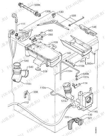 Взрыв-схема стиральной машины Electrolux EW1454F - Схема узла Hydraulic System 272